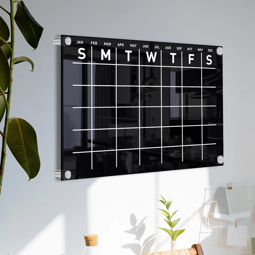 

Acrylic Weekly Dry Erase Board for Wall - Days of Week Acrylic White Board Daily Calendar Planner Weekday Organizer for Schedule