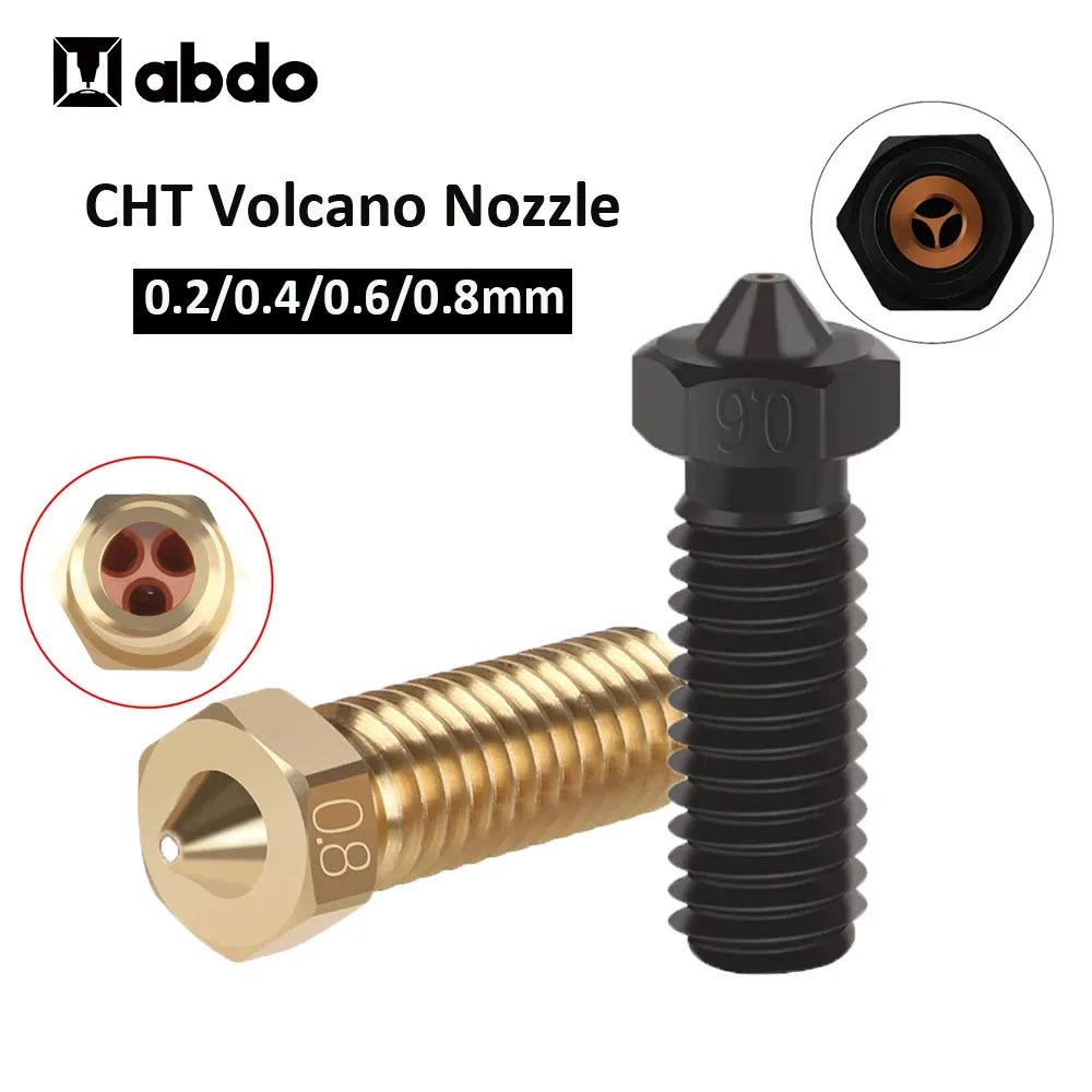 

Volcano Nozzle 3D Printer High Flow 550°C High Quality Nozzles for Artillery Sidewinder X1 X2 Vyper Hotend Hardened Steel nozzle