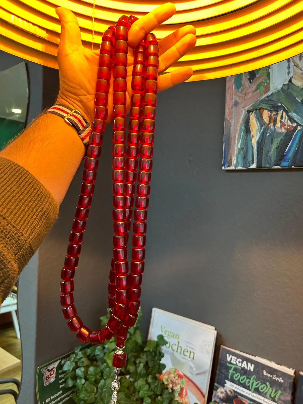 100 Red Bakelite Ottoman Rare Faturan German Amber Sandalous Misbaha Prayerbeads Rosary Tasbih Tesbih İslam Subha T43
100 Red Bakelite Ottoman Rare Faturan German Amber Sandalous Misbaha Prayerbeads Rosary Tasbih Tesbih İslam Subha T43