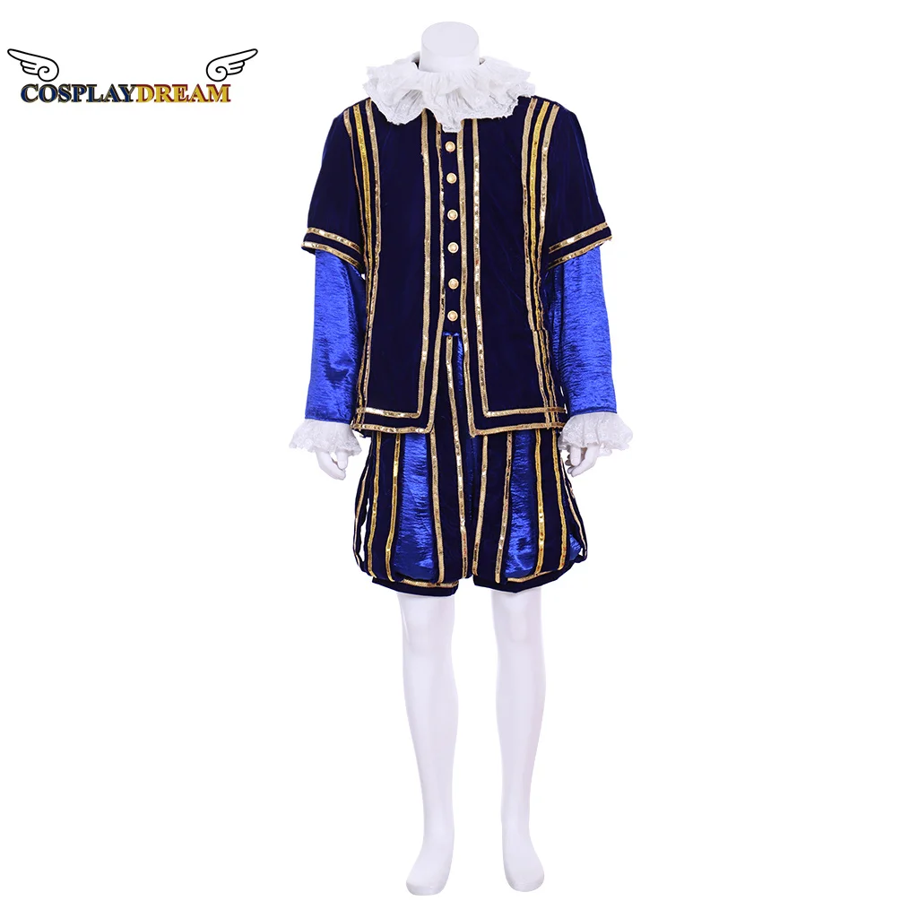 

Henry VIII Queen Elizabeth Tudor Medieval Men's Cosplay Costume Adult Victorian Renaissance King/Prince Cosplay Set