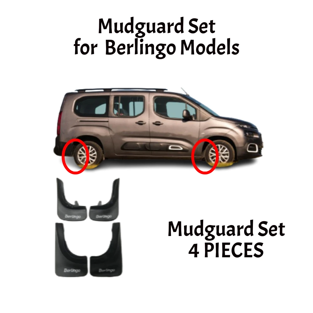 Fender set Berlingo Mud Flaps Car Decorations 4 Pieces Black External Accessories Easy Flexible Car Parts 4x4
Fender set Berlingo Mud Flaps Car Decorations 4 Pieces Black External Accessories Easy Flexible Car Parts 4x4