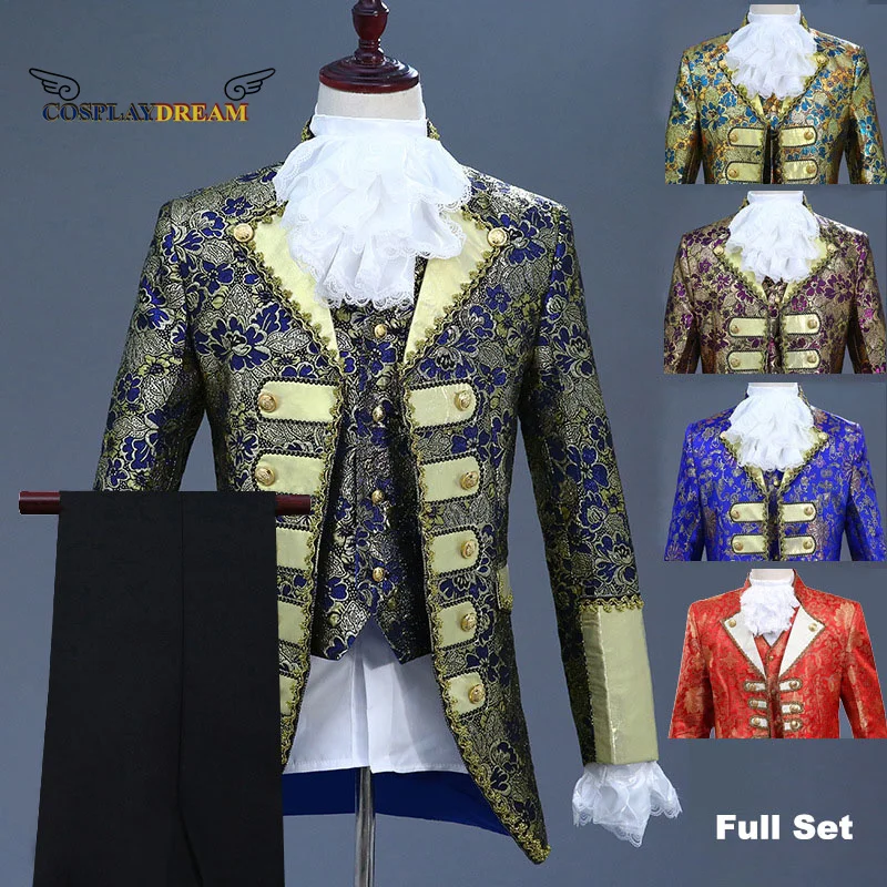 Medieval Victorian King Prince Costume For Adult Men Top Vest Jacket Coat Suit Stage Theater Cosplay Outfit Pants Jabot Tie
Medieval Victorian King Prince Costume For Adult Men Top Vest Jacket Coat Suit Stage Theater Cosplay Outfit Pants Jabot Tie