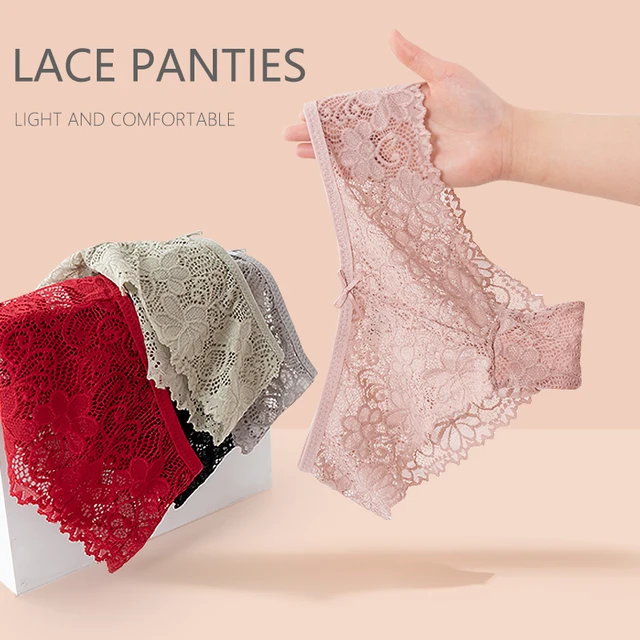 Culotte sexy en dentelle pour femme, sous-vêtement douillet et confortable, qualité supérieure, lingerie taille basse 2