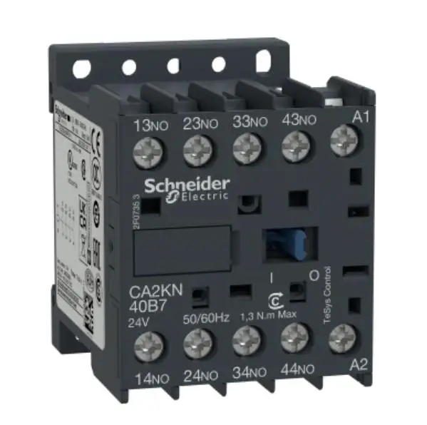 Реле управления для лифта CA2KN40P7 TeSys K-4 NO - = 690 V - 230 V Катушка переменного тока
Реле управления для лифта CA2KN40P7 TeSys K-4 NO - = 690 V - 230 V Катушка переменного тока