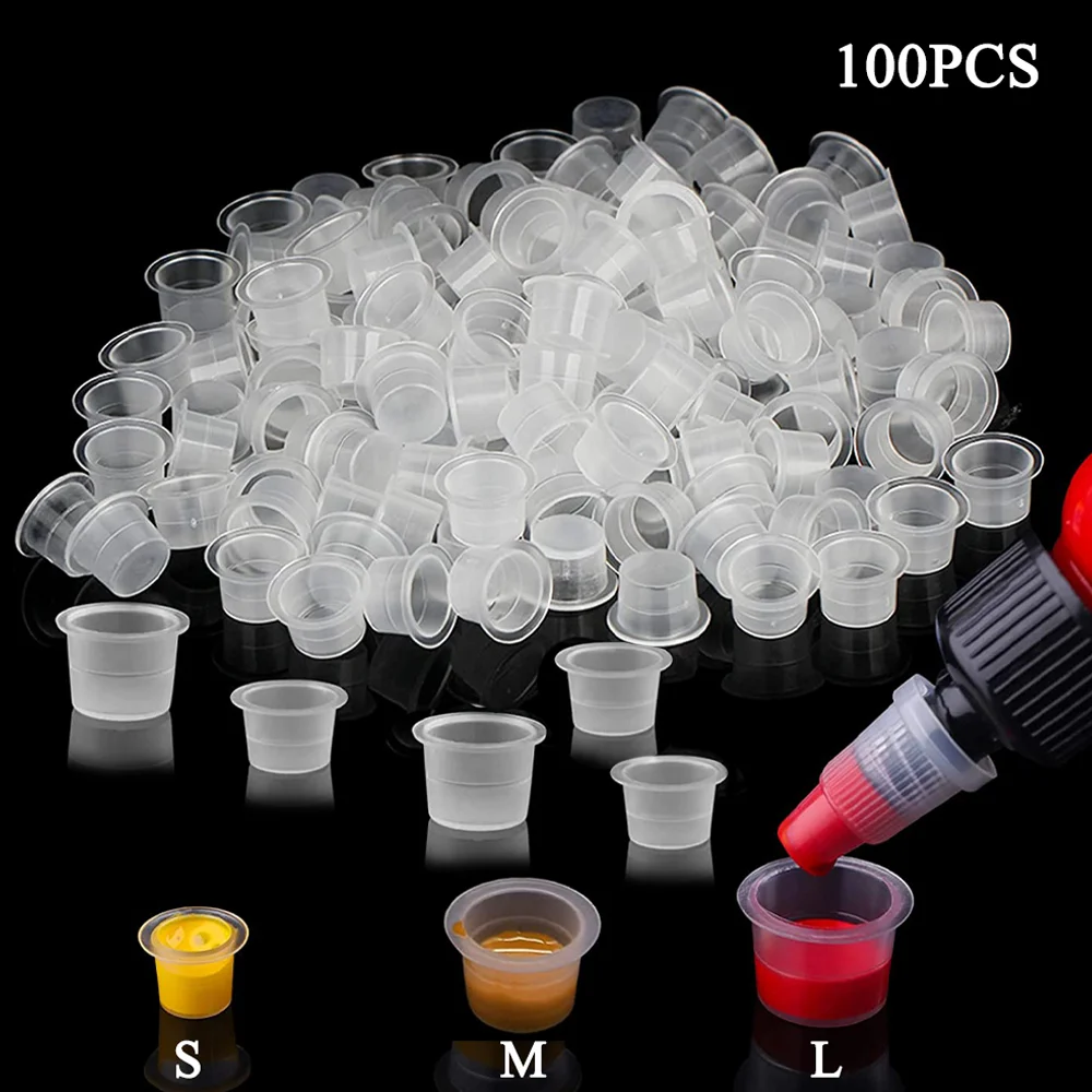 100PCS Plastic Disposable Microblading Tattoo Ink Cups 8/11/15mm Permanent Makeup Pigment Clear Holder Container Caps Accessory
100PCS Plastic Disposable Microblading Tattoo Ink Cups 8/11/15mm Permanent Makeup Pigment Clear Holder Container Caps Accessory