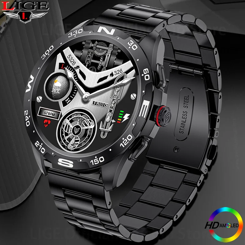 LIGE Steel Smartwatch Men AMOLED 360*360 HD Screen Smart Watch For Xiaomi Custom Dial Bluetooth Call Waterproof Digital Watches
LIGE Steel Smartwatch Men AMOLED 360*360 HD Screen Smart Watch For Xiaomi Custom Dial Bluetooth Call Waterproof Digital Watches