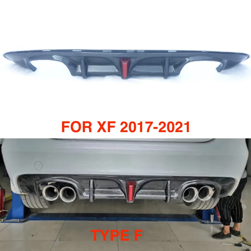 Carbon Fiber Rear Bumper Diffuser Rear Lip Double Exhaust For Jaguar XF 2017-2020 Direct Replacement Type F
Carbon Fiber Rear Bumper Diffuser Rear Lip Double Exhaust For Jaguar XF 2017-2020 Direct Replacement Type F