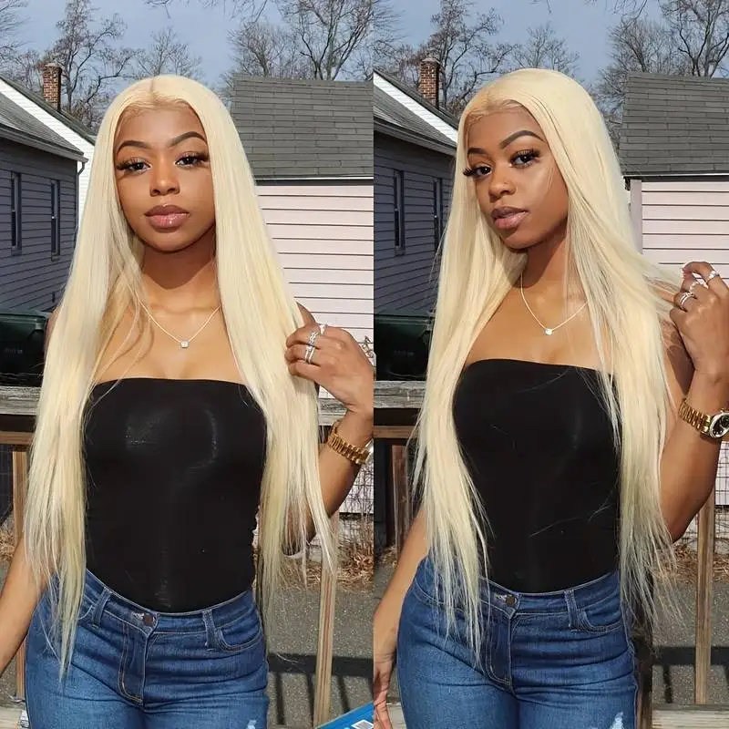 

13x6 HD Transparent 613 Blonde Lace Frontal Human Hair Wigs 613 Bob Wig Brazilian Bone Straight 13x4 Lace Front Human Hair Wigs