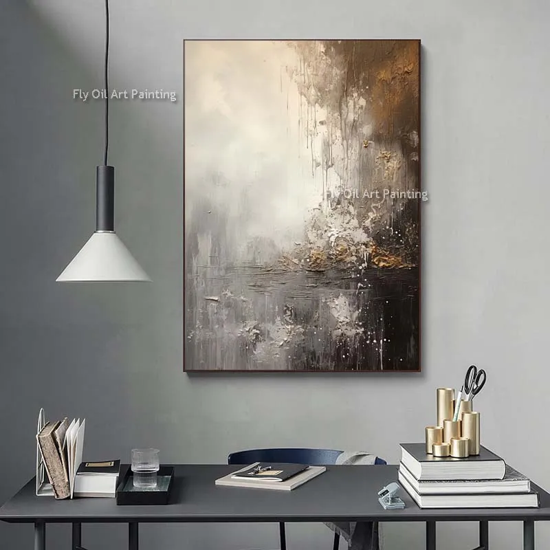 Modern Black Gray Golden Canvas Wall Art Hand Painted Abstract Textured Thick Oil Painting Unframed For Home Decor As Best Gift
Modern Black Gray Golden Canvas Wall Art Hand Painted Abstract Textured Thick Oil Painting Unframed For Home Decor As Best Gift