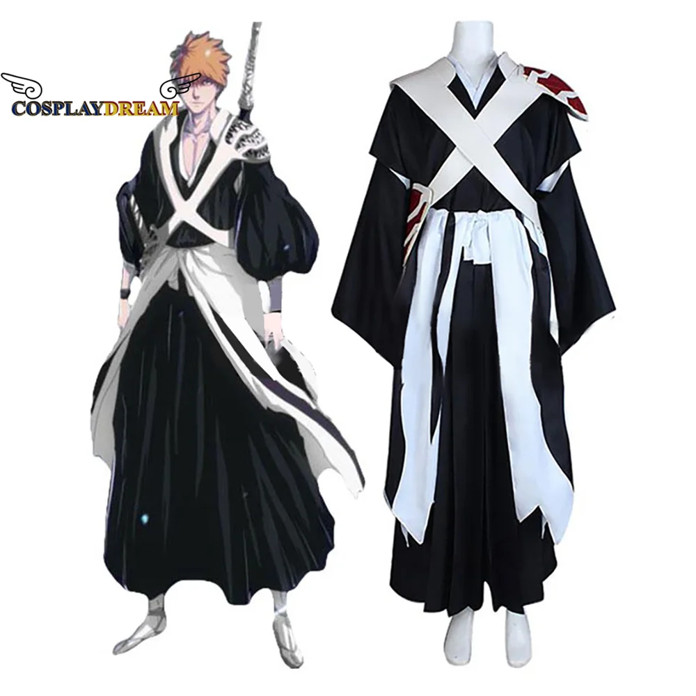 

BLEACH Thousand-Year Blood War Kurosaki Ichigo Cosplay Costume Japanese kimono Suit Halloween Carnival Clothing Uniform