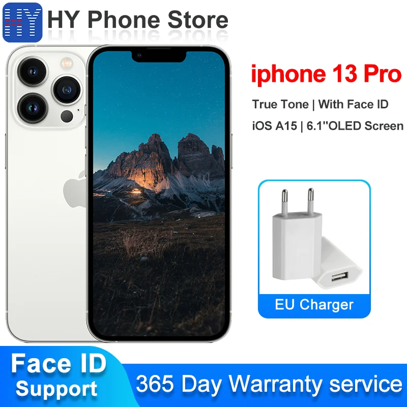 

Разблокированный телефон Apple iPhone 13 Pro, 256 ГБ/128 ГБ, A15 Bionic Chip, экран 6,1 дюйма 2532x1170 OLED, поддержка распознавания лица, камера 12 Мп + 12 МП