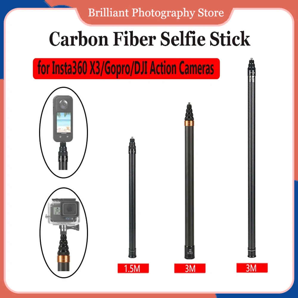 Invisible Selfie Stick For Gopro Hero 12 9 Black 3M Carbon Fiber Extended Edition Selfie Stick for Insta360 X3 Cameras Accessory
Invisible Selfie Stick For Gopro Hero 12 9 Black 3M Carbon Fiber Extended Edition Selfie Stick for Insta360 X3 Cameras Accessory