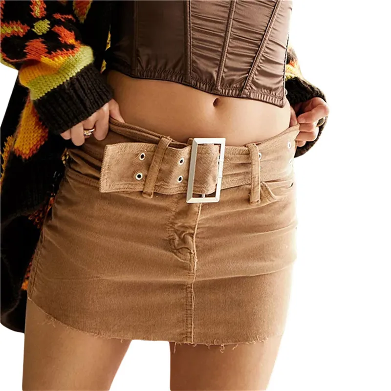 Generic Xingqing Y2k Dark Academia Aesthetic Low Waist Denim Skirt Star