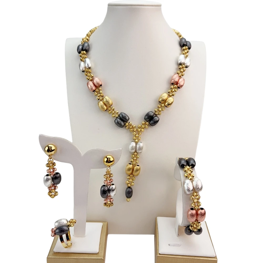 Fashion Dubai Gold Plated Beads Necklaces Earrings Rings Fine Jewelry Sets For Women Wedding Party Jewelry Gifts 2 Mallzona Ab75dda3ee6e04980aeddd1278b7049072 Fashion Dubai Gold Plated Beads Necklaces Earrings Rings Fine Jewelry Sets For Women Wedding Party Jewelry Gifts Mallzona