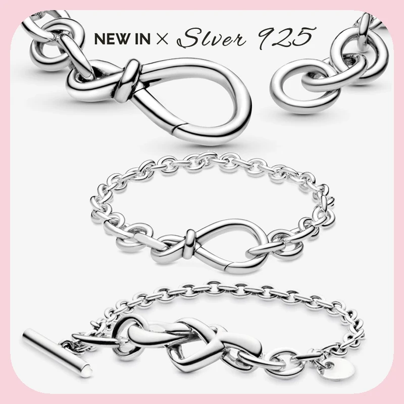 Браслет из серебра 925 пробы с узлом бесконечности для мужчин и женщин
Браслет из серебра 925 пробы с узлом бесконечности для мужчин и женщин