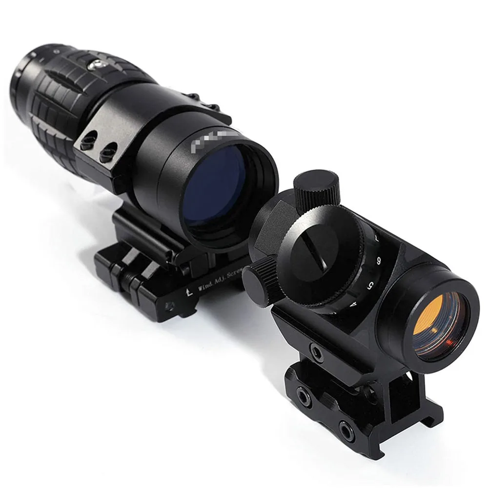 3X Magnifier Scope 3-4 MOA Optic Holographic Riflescope with 1X20 Red Dot Sight Combo for Tactical Hunting Airsoft Rifle
3X Magnifier Scope 3-4 MOA Optic Holographic Riflescope with 1X20 Red Dot Sight Combo for Tactical Hunting Airsoft Rifle