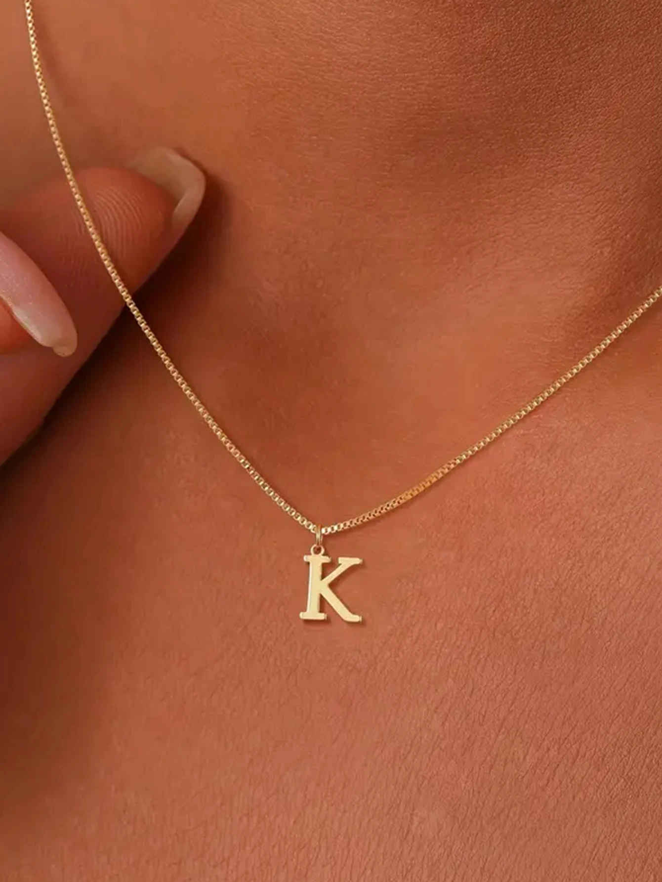 

1pc Name Initial Necklace For Women Stainless Steel Jewelry Simple A-Z Alphabet Pendants Choker Letter Necklaces Fashion Party G