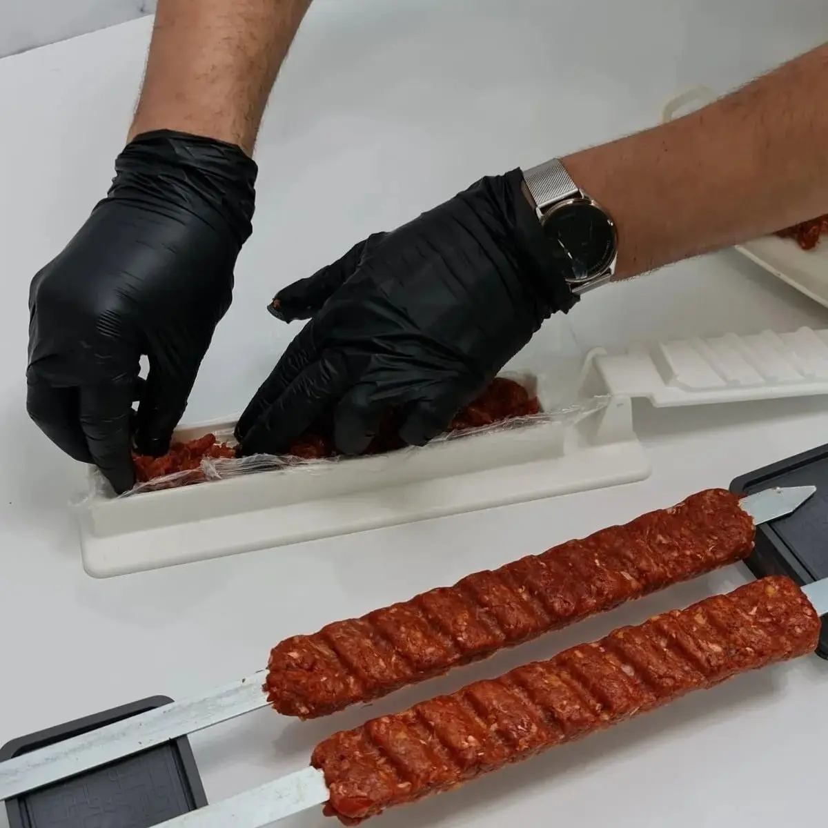 Skewers Adana Kebab Maker Stringer Fast Machine Beef Meat Vegetables String Grill Kitchen Accessories Outdoor Turkish BBQ Tools
Skewers Adana Kebab Maker Stringer Fast Machine Beef Meat Vegetables String Grill Kitchen Accessories Outdoor Turkish BBQ Tools