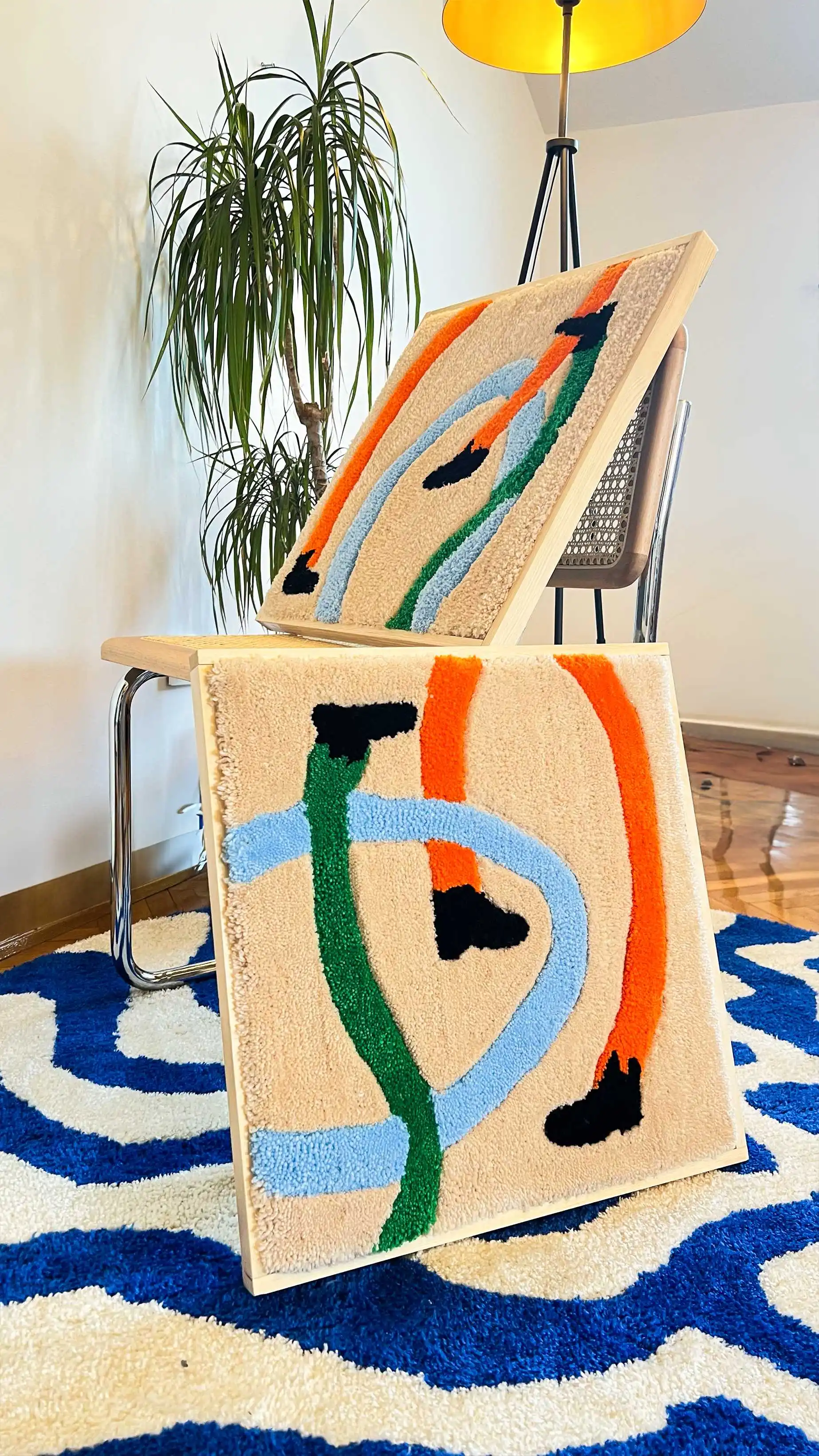 ‘Lost feet’ colors and textile wall art, framed wall hanging, modern home decor graphic design. Handmade Wood Frame. 50x70cm
‘Lost feet’ colors and textile wall art, framed wall hanging, modern home decor graphic design. Handmade Wood Frame. 50x70cm