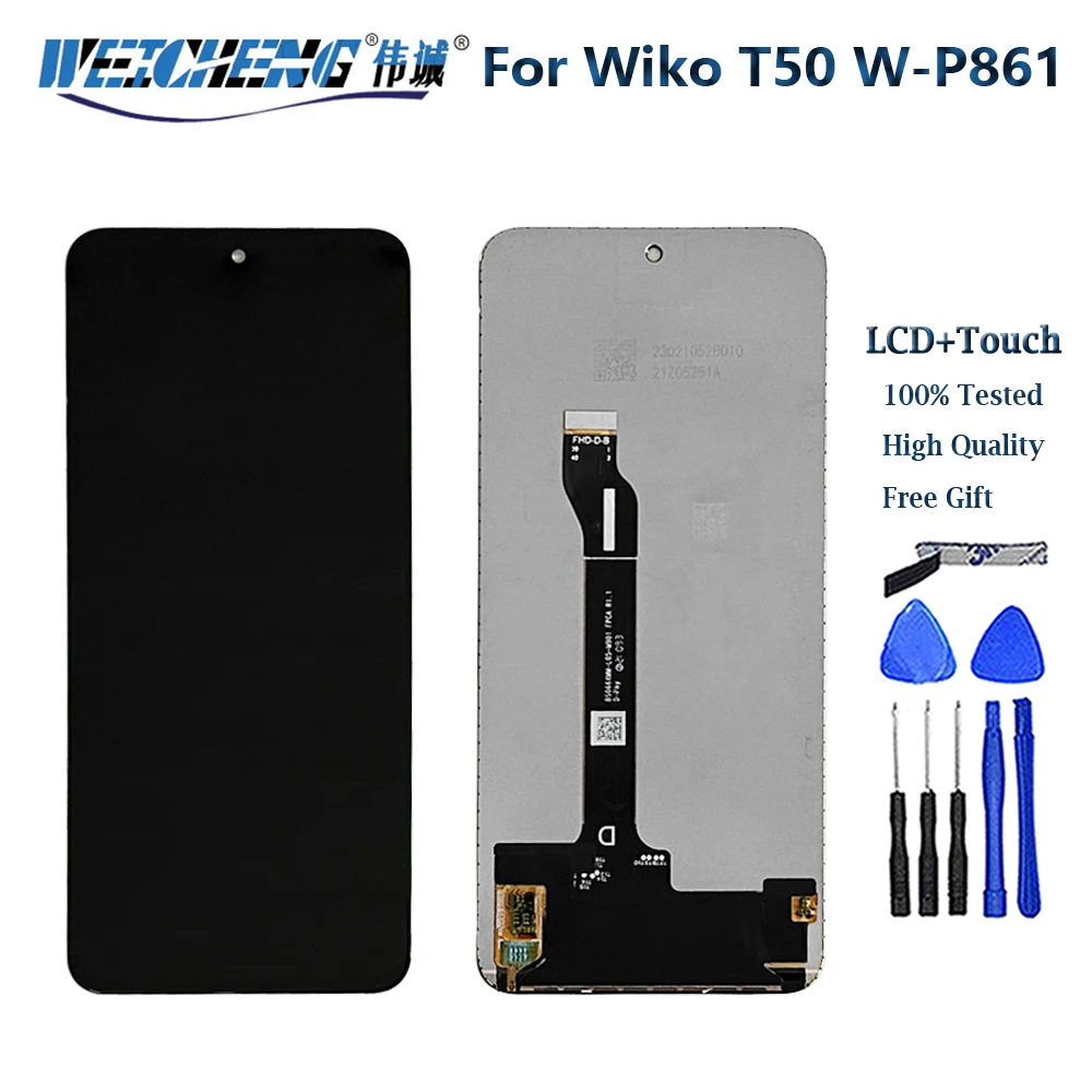 

6.6" Black Display For Wiko T50 W-P861-01 W-P861-02 LCD Display With Touch Screen Digitizer Sensor Panel Assembly Repair Parts