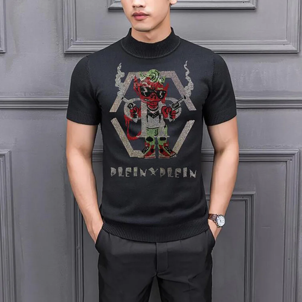 Rhinestone fashion short Sweater hot cartoon diamond casual long-sleeved streetwear Tops
Rhinestone fashion short Sweater hot cartoon diamond casual long-sleeved streetwear Tops