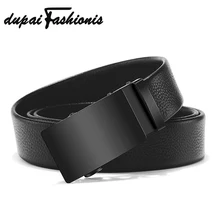DUPAI FASHIONIS Men's Belt Genuine Leather Belts Waistband Suspenders Black Stretch Buckles For Women Men Christmas Gifts