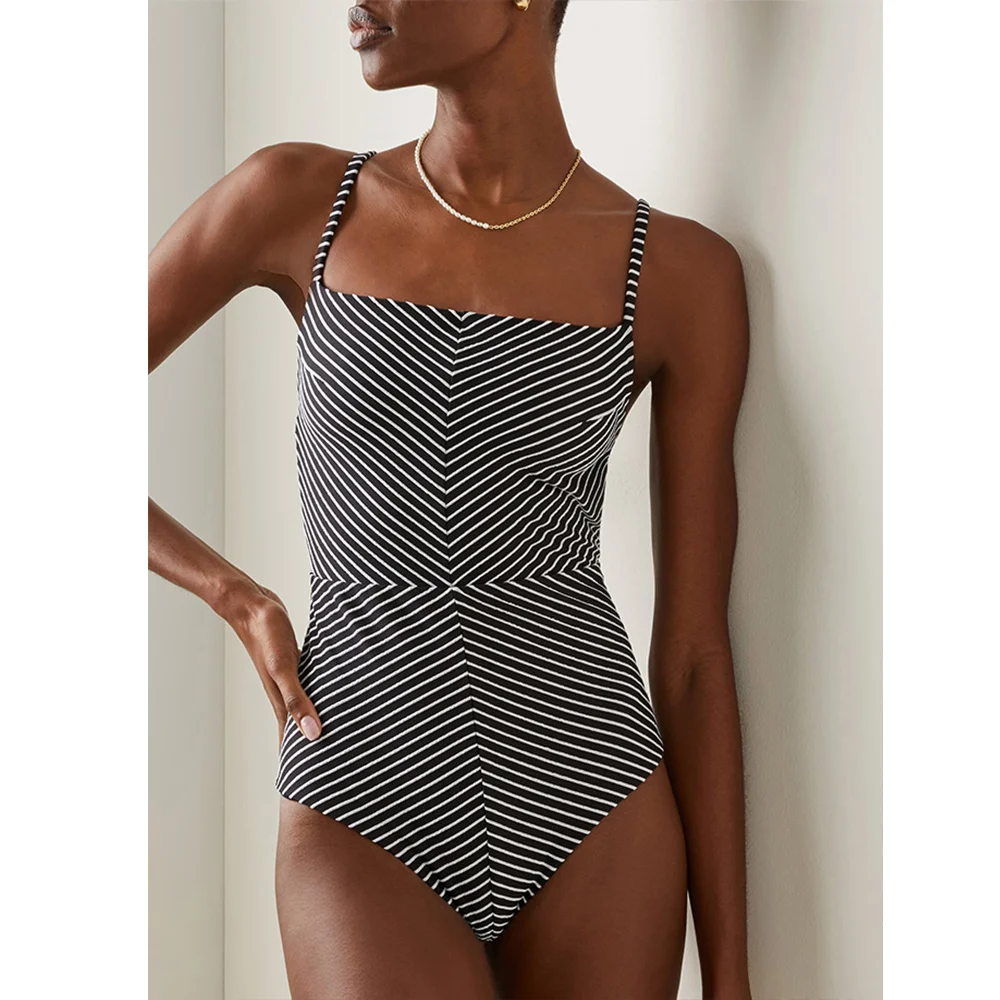 

Female Retro Swimsuit Gray Holiday Beachwear Designer Bathing Suit Beachwear Summer Surf Wear Fashion One Piece Swimwear 2024