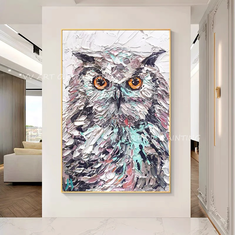 Ночная Сова, животное большого размера, Красивая Ручная роспись, красочные Масляные картины на холсте, украшение для стен, подарки, без рамки
Ночная Сова, животное большого размера, Красивая Ручная роспись, красочные Масляные картины на холсте, украшение для стен, подарки, без рамки