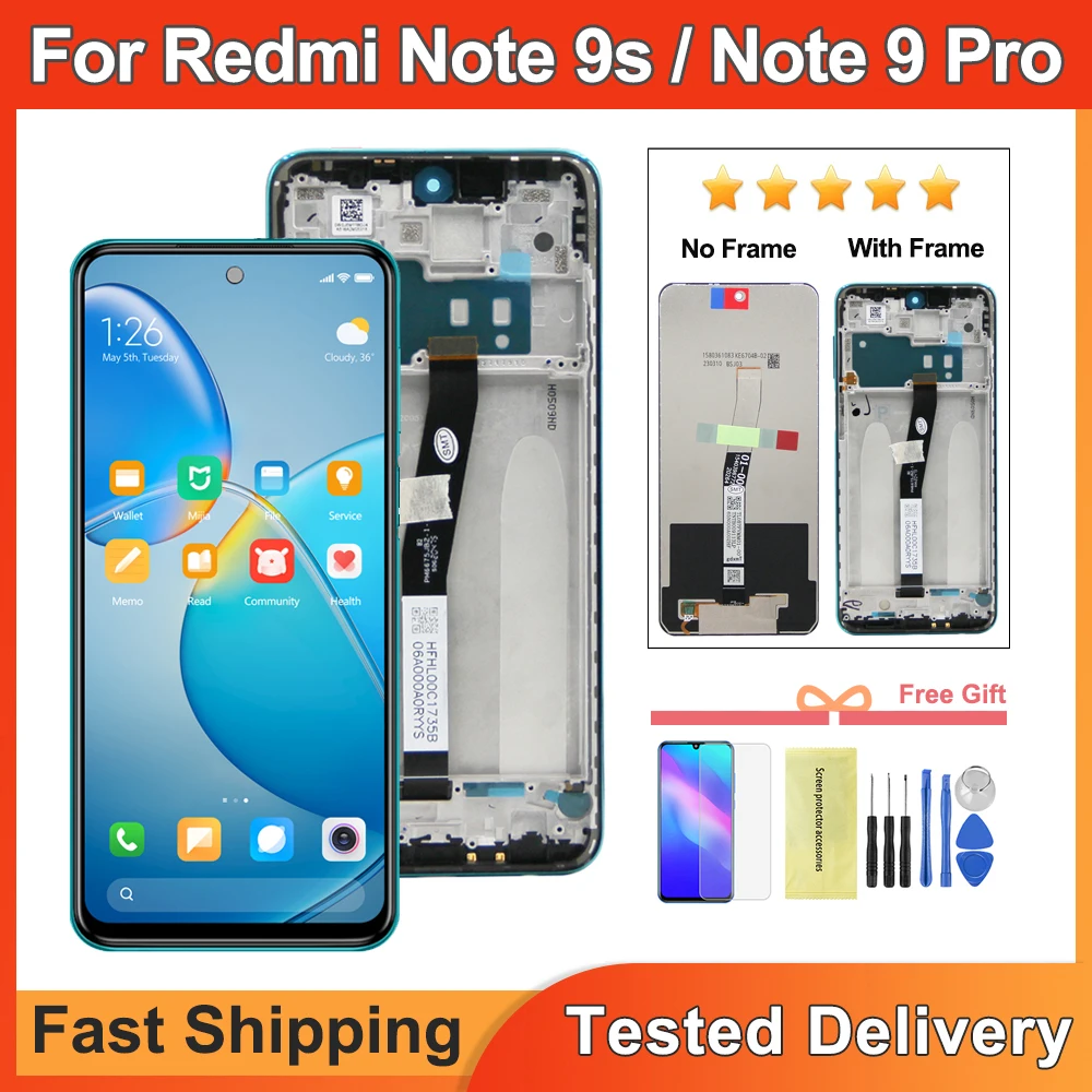 ЖК-дисплей для Xiaomi Redmi Note 9 Pro, сенсорный экран с цифровым преобразователем для телефона, сменный дисплей M2003J6B2G, качество AAA
ЖК-дисплей для Xiaomi Redmi Note 9 Pro, сенсорный экран с цифровым преобразователем для телефона, сменный дисплей M2003J6B2G, качество AAA