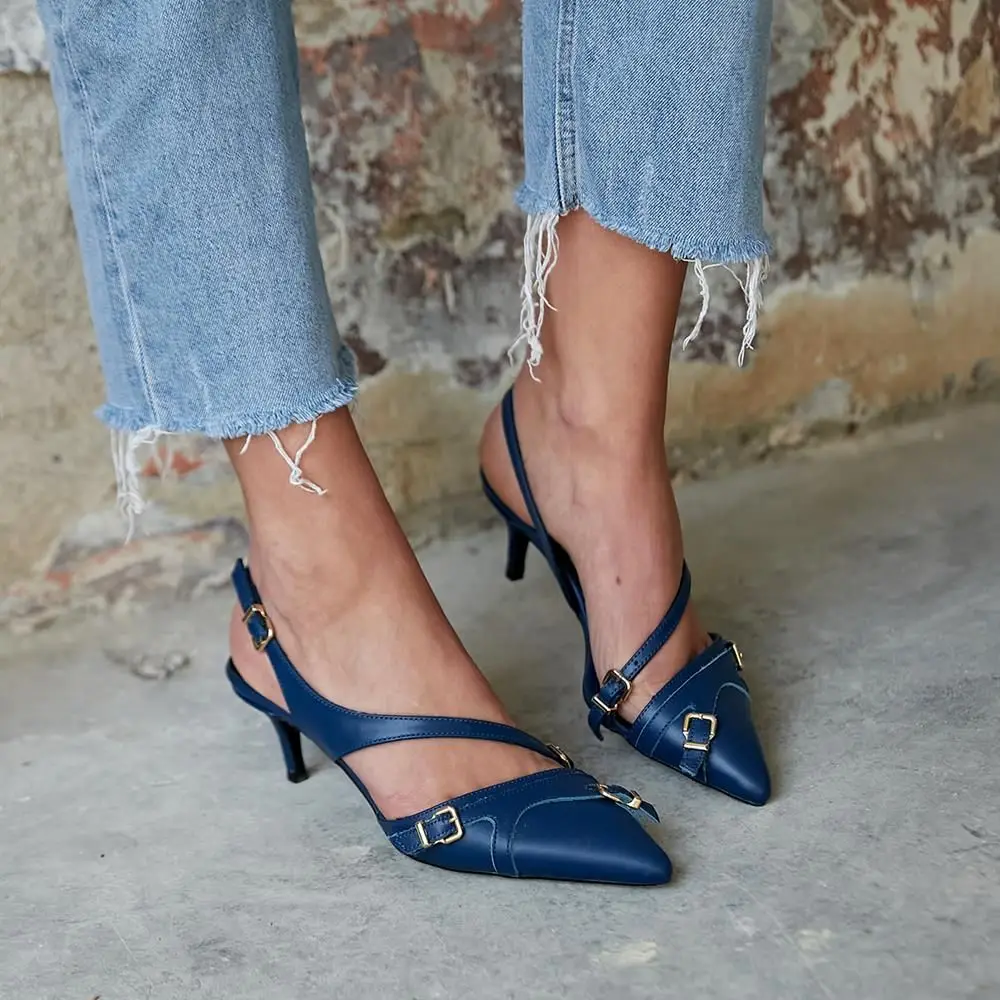 Zack Genuine Leather Slim Mid Heel Pointed Toe Belt Detailed Sandals Navy Blue Black White Brown Summer Shoes
Zack Genuine Leather Slim Mid Heel Pointed Toe Belt Detailed Sandals Navy Blue Black White Brown Summer Shoes