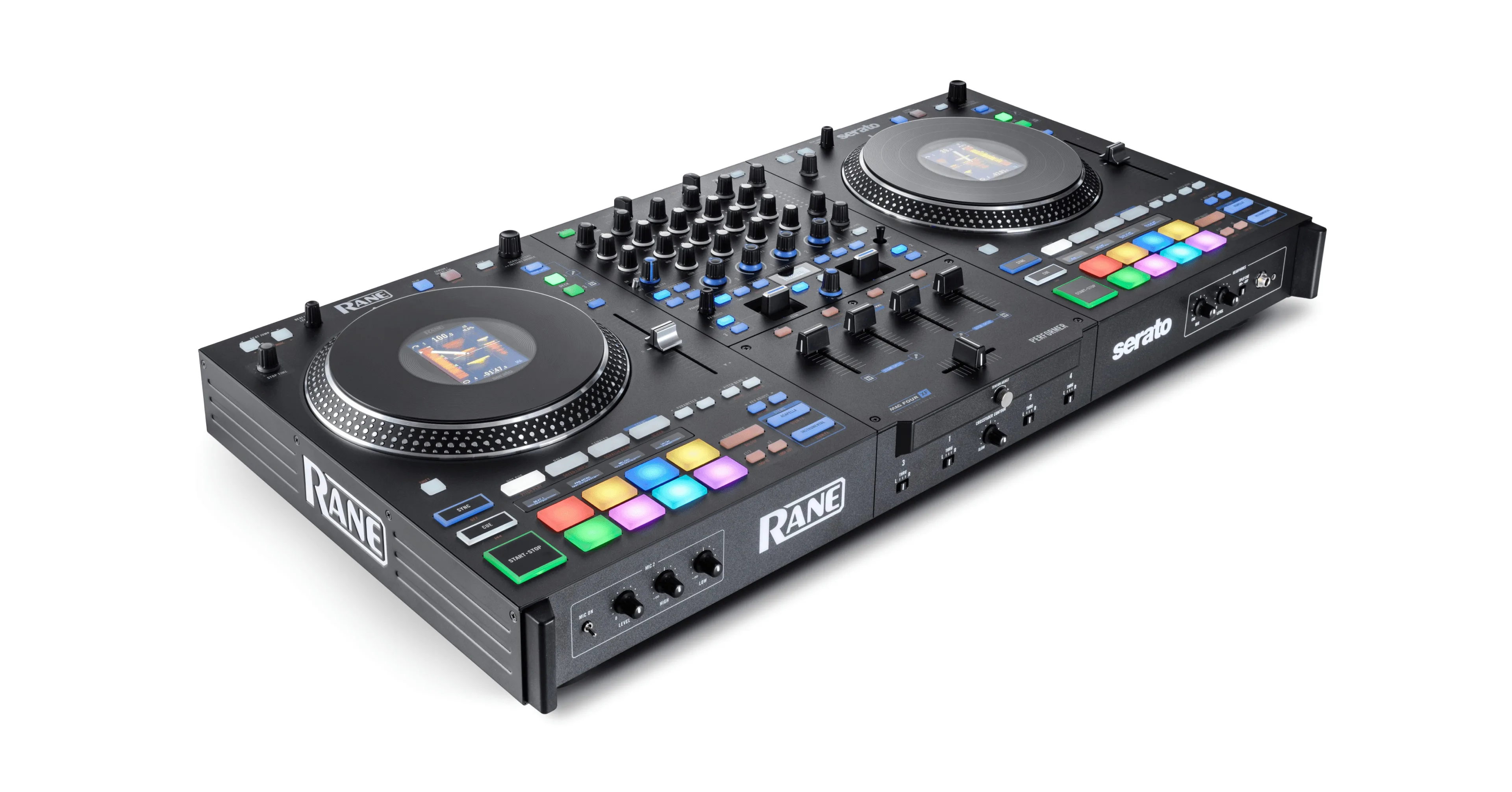 Новый четырехканальный моторизованный DJ-контроллер Rane artist 
Новый четырехканальный моторизованный DJ-контроллер Rane artist