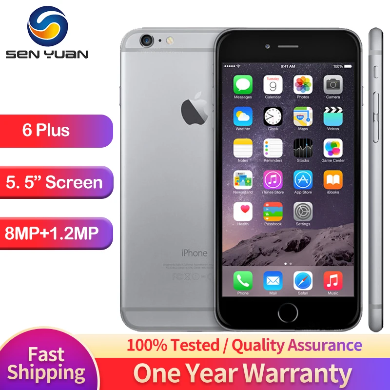 

Apple iPhone 6 Plus 6P Mobile Cell Phone 5.5" 16/64/128GB ROM Dual Core IOS 8MP Camera 3G 4G LTE Original Unlocked Fingerprint