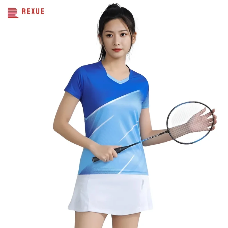 

Women Badminton Training Shirts 2024 Girls Gym Breathable Ultral Light Table Tennis Short Sleeve Golf Ping Pong Jerseys Clothes
