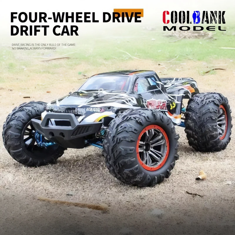 

NEW 2.4Ghz 4WD 70KM/H RC Car Kids Toys Brushless Off-road Bigfoot Vehicle Model Remote Control High-speed Boys Racing Gifts DIY