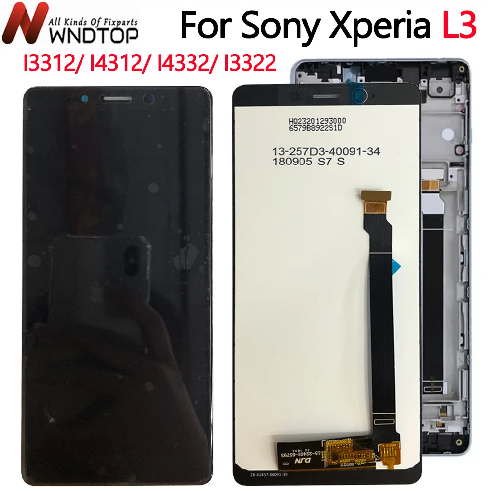 ЖК-дисплей 5 7 "для Sony Xperia L3 дигитайзер сенсорного экрана в сборе Замена для I3312