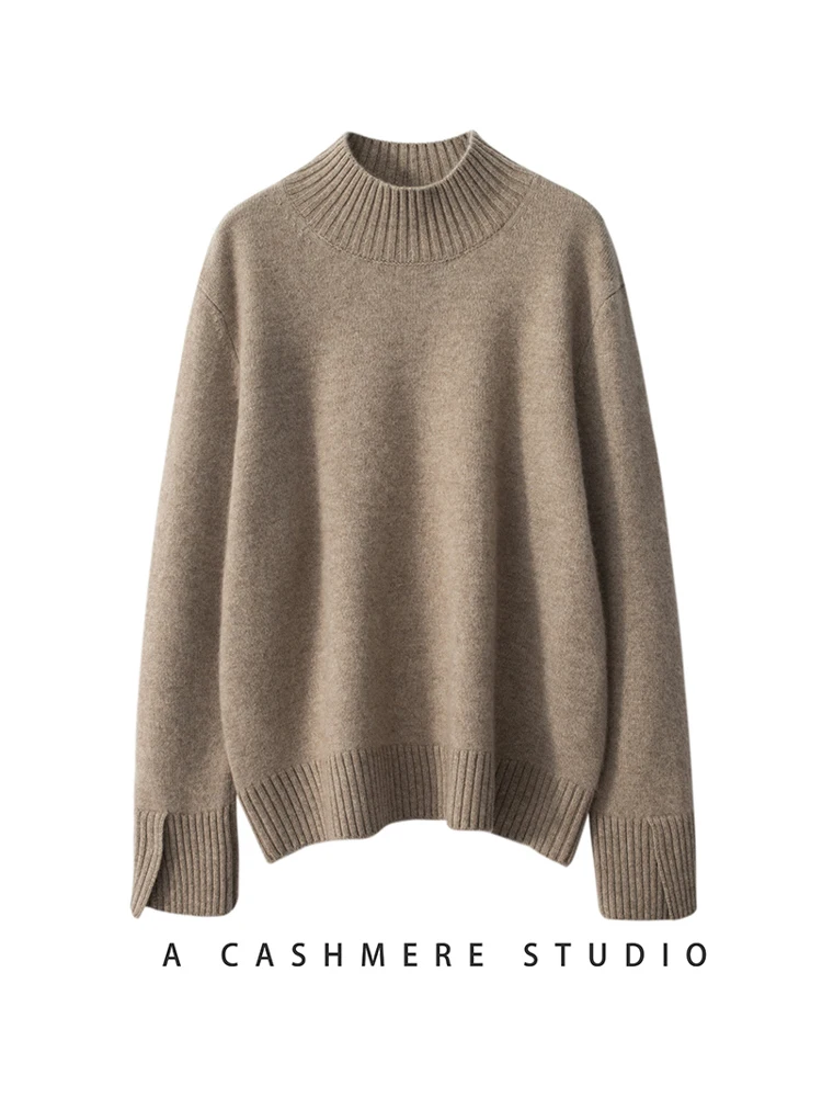 Qinghe Cashmere Women's Autumn and Winter Cashmere Sweater Pullover Commuting Casual Warm Fashion Half Turtle Collar100%Cashmere
Qinghe Cashmere Women's Autumn and Winter Cashmere Sweater Pullover Commuting Casual Warm Fashion Half Turtle Collar100%Cashmere