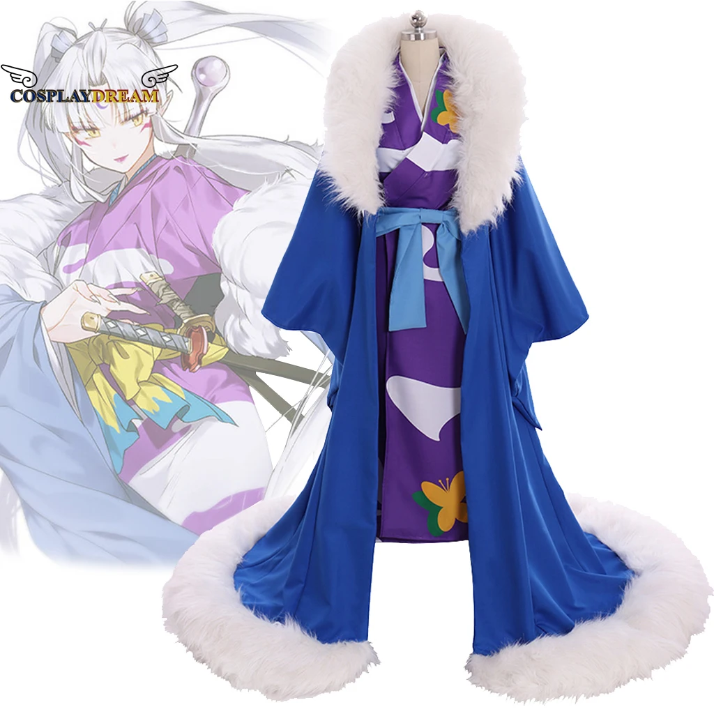 Anime Inuyasha Sesshoumaru Mother Cosplay Costume Adult Fancy Kimono Faux Fur Cloak Dress Costume Halloween Party Outfit
Anime Inuyasha Sesshoumaru Mother Cosplay Costume Adult Fancy Kimono Faux Fur Cloak Dress Costume Halloween Party Outfit