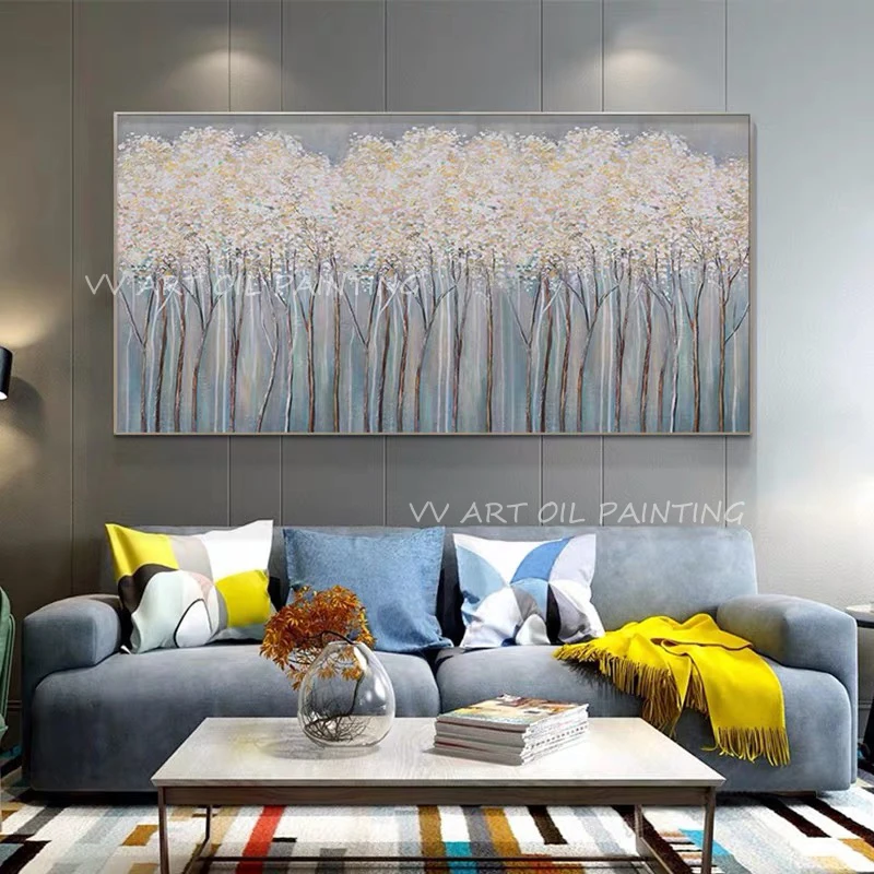 Silver tree forest Large Size Landscape Abstract Hand Painted Oil Painting On Canvas Picture Wall Art Cuadros Home Room Decor
Silver tree forest Large Size Landscape Abstract Hand Painted Oil Painting On Canvas Picture Wall Art Cuadros Home Room Decor