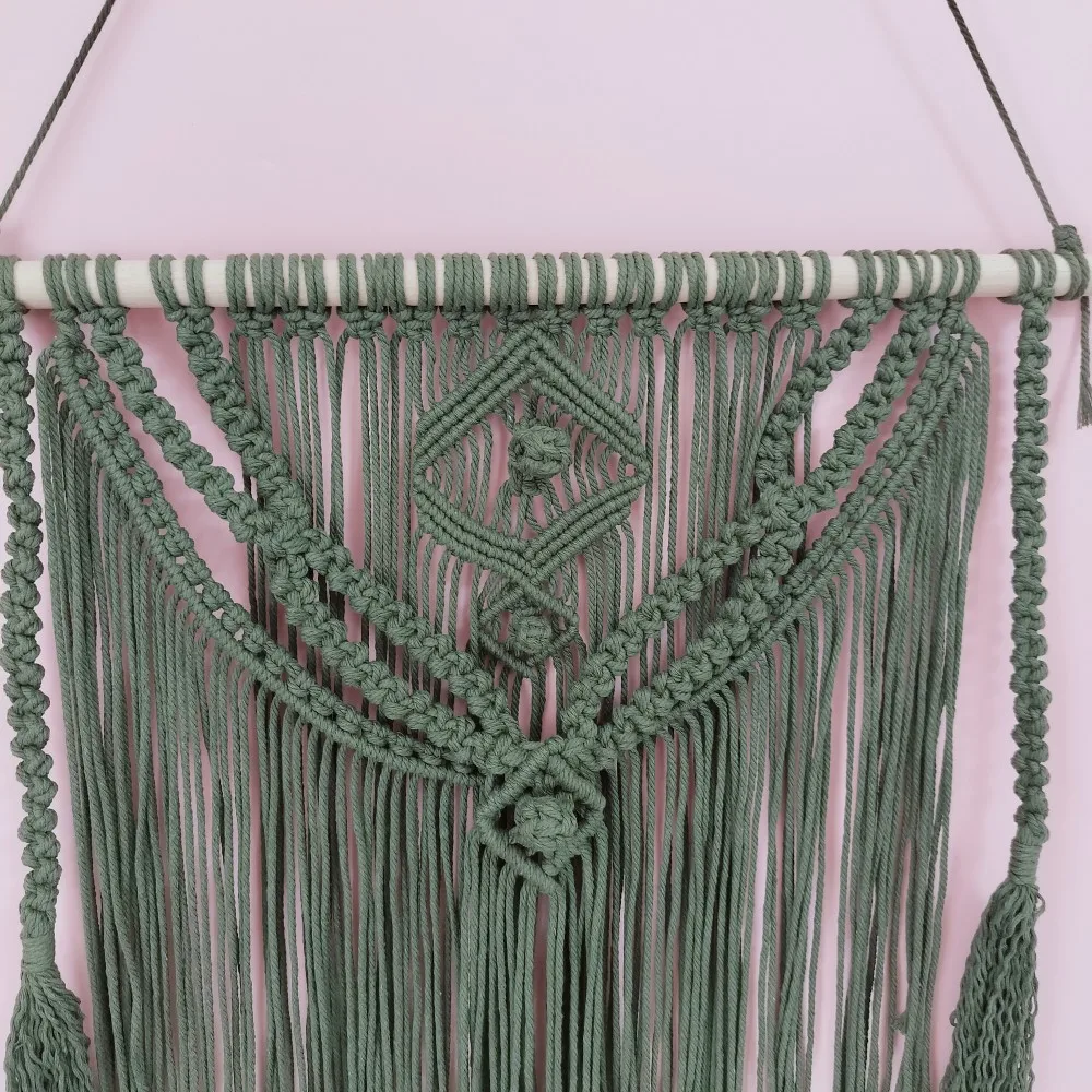 Fringe Tassel Macrame Tapestry - Handcrafted Boho Wall Art 5 Aca5bb5420cf84c54ade0d86d56db05caP