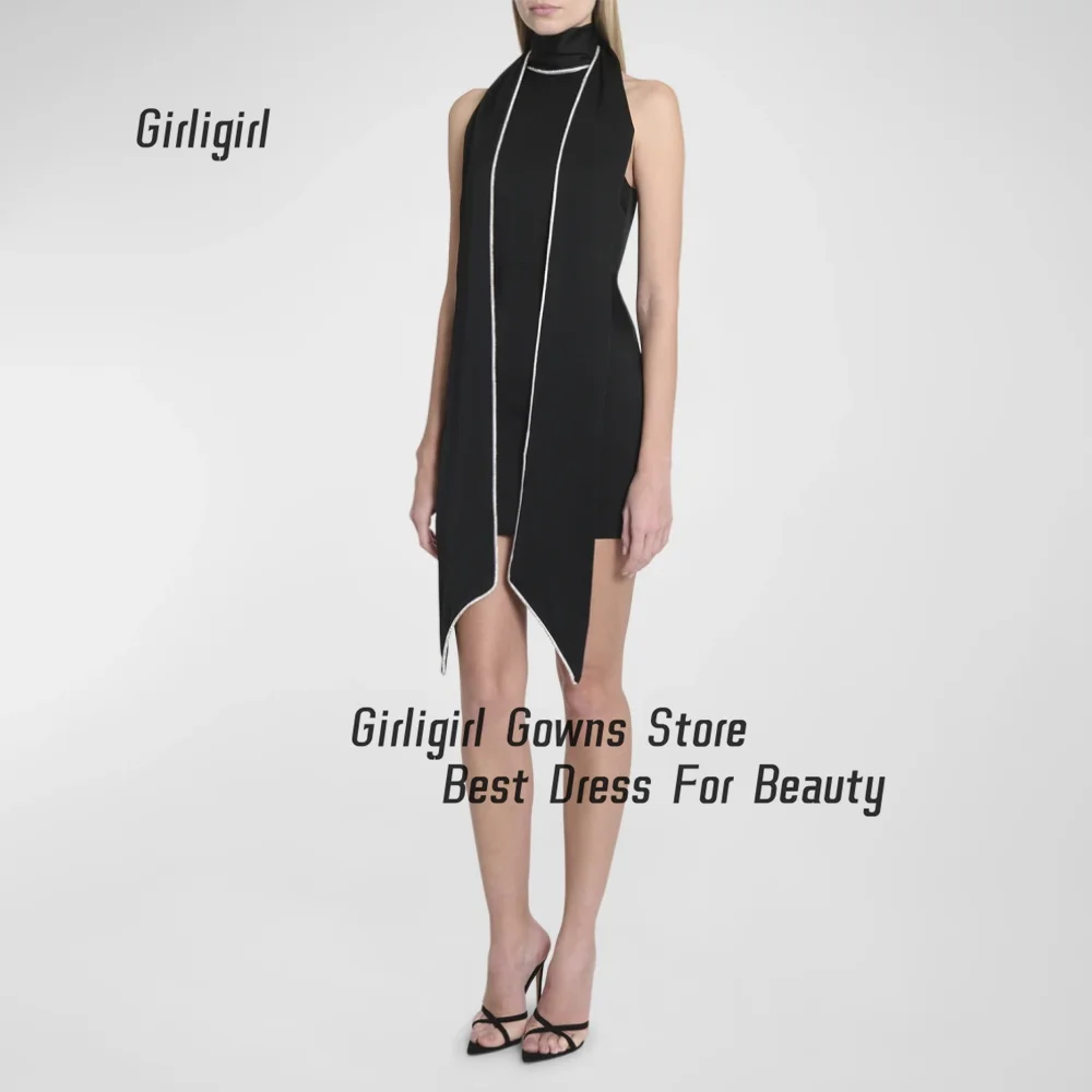 Gorgeous Mini Prom Dress High Collar Sleeveless Above Knee Length With Ruffle For Formal Occasion Party Gowns Saudi Arabia
Gorgeous Mini Prom Dress High Collar Sleeveless Above Knee Length With Ruffle For Formal Occasion Party Gowns Saudi Arabia