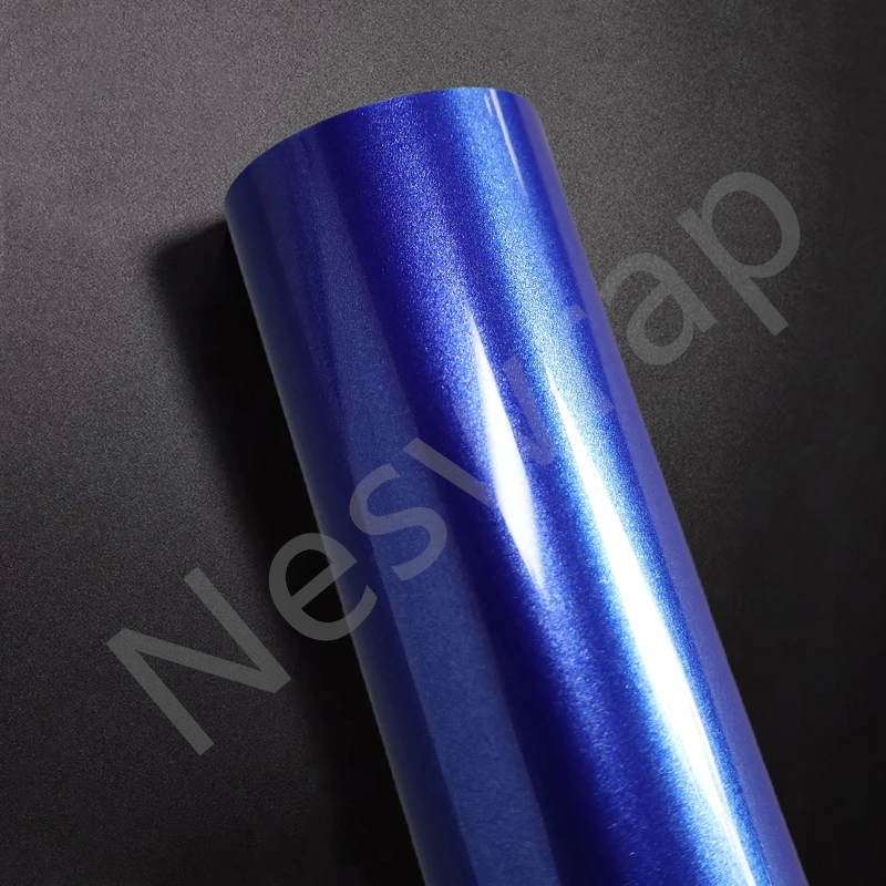 

Highest quality PET Portimand Blue vinyl wrap film (PET Liner) Ultra Gloss Paint Metallic vinyl For Car Wrap quality Warranty