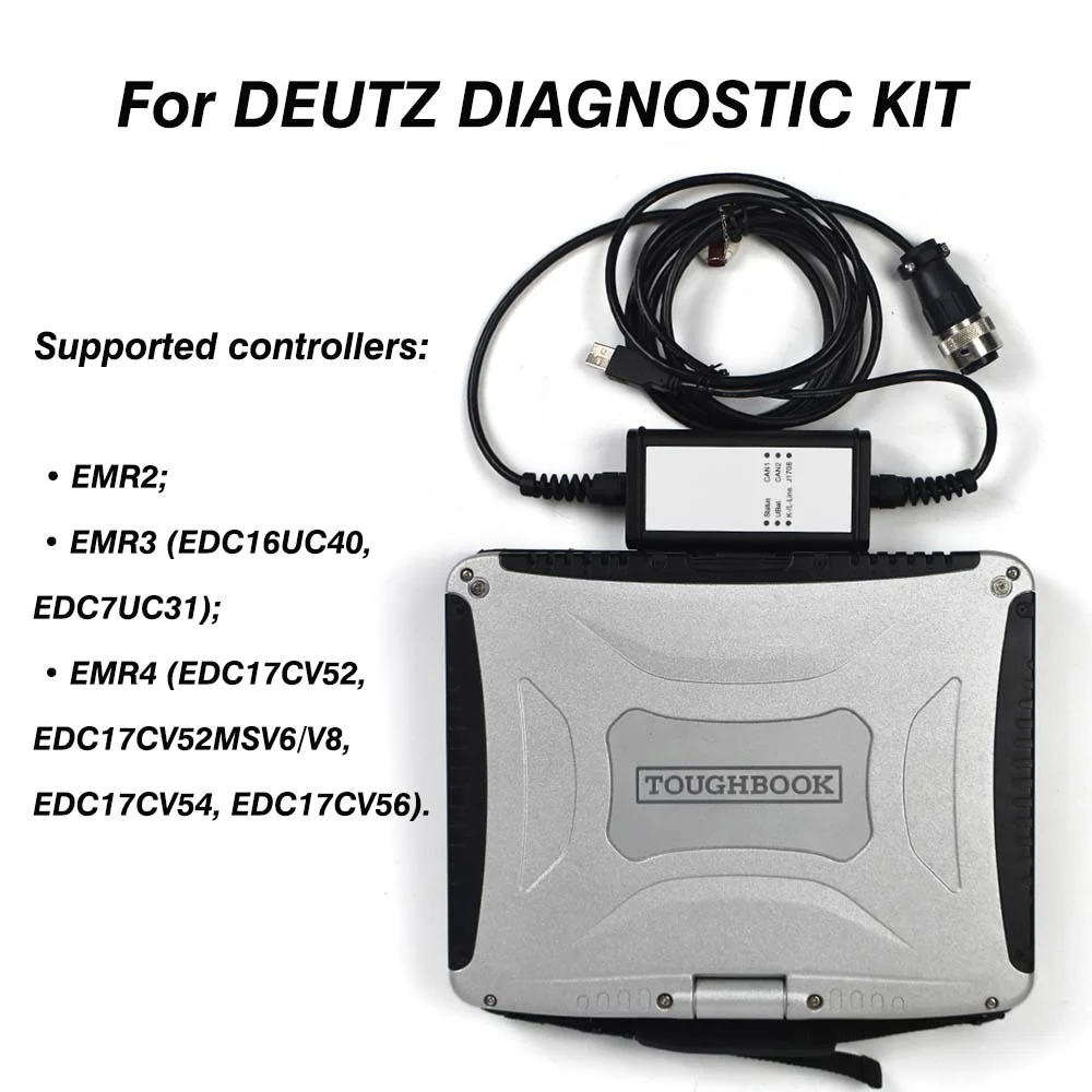 For DEUTZ DECOM SerDia 2023 Diagnostic Tool truck diagnostic and programming tool kit with CF19 laptop
For DEUTZ DECOM SerDia 2023 Diagnostic Tool truck diagnostic and programming tool kit with CF19 laptop
