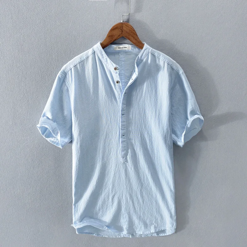 Summer New Men's Colorblock Cotton Linen Shirt Short Sleeve T-Shirt Casual Men Linen Shirt Male Breathable Tops block pattern
Summer New Men's Colorblock Cotton Linen Shirt Short Sleeve T-Shirt Casual Men Linen Shirt Male Breathable Tops block pattern