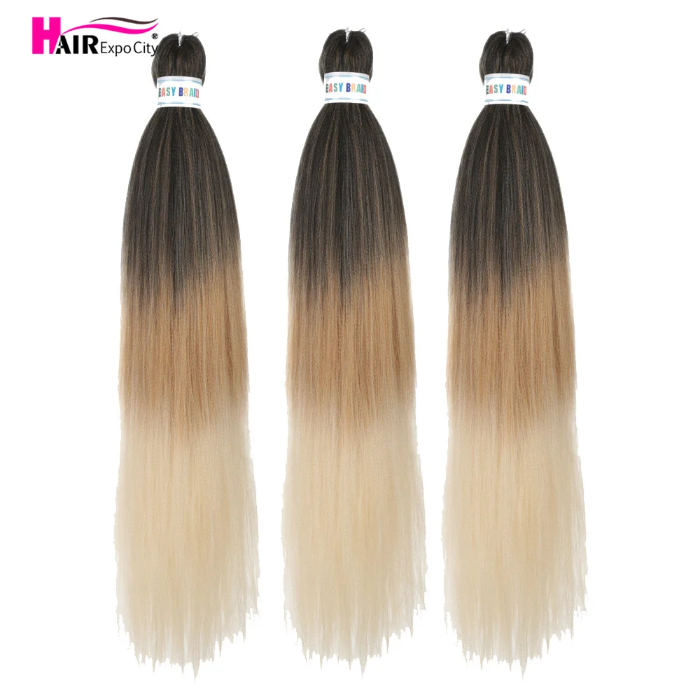 

Easy Braids 26Inch Synthetic Jumbo Braids Hair Extensions Ombre Colorful Braiding Hair Pre Stretched Hair Expo City