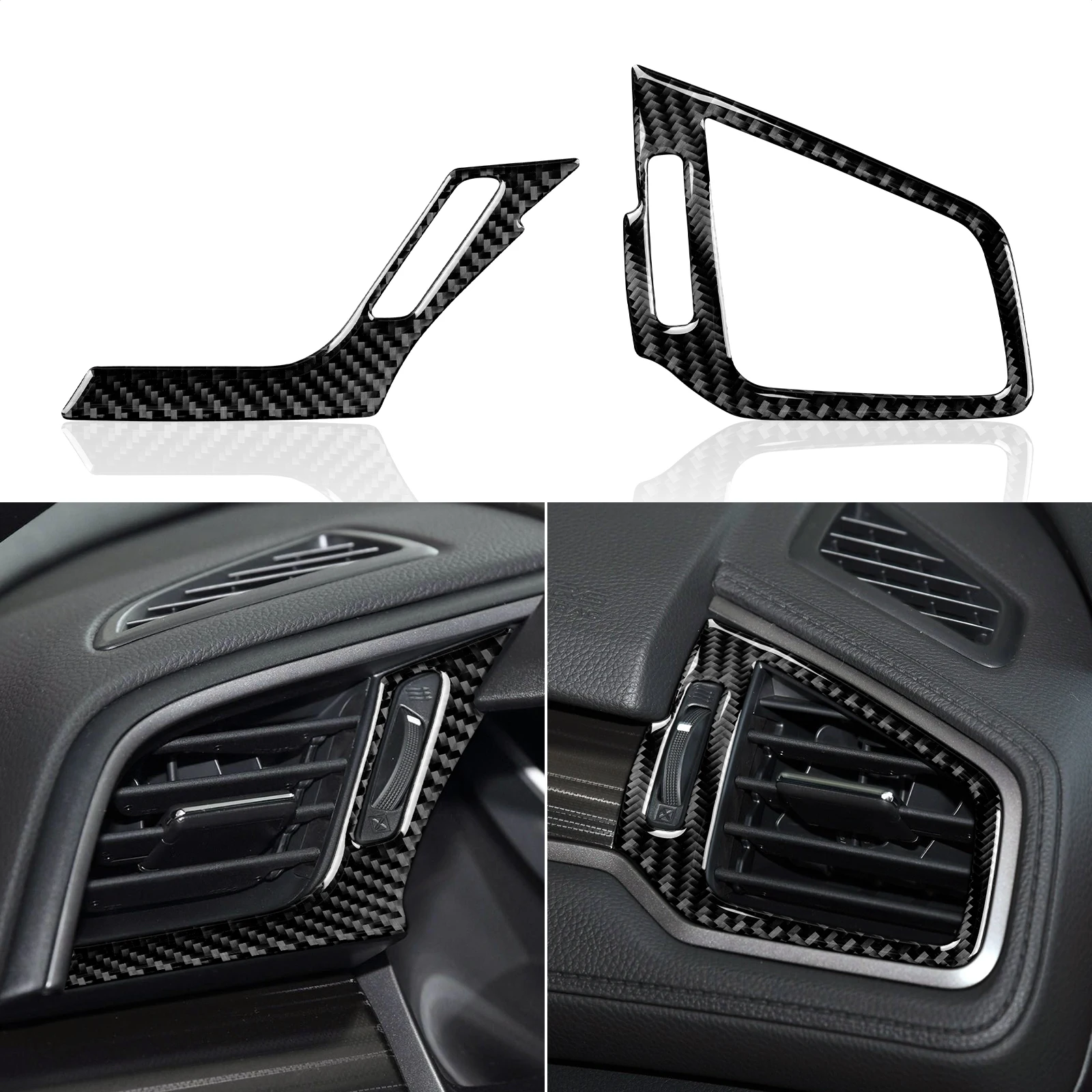 Carbon Fiber Car Side Air Vent Outlet Trim Sticker for Honda 10th Gen Civic 2016 2017 2018 2019 2020 2021 interior Accessories
Carbon Fiber Car Side Air Vent Outlet Trim Sticker for Honda 10th Gen Civic 2016 2017 2018 2019 2020 2021 interior Accessories