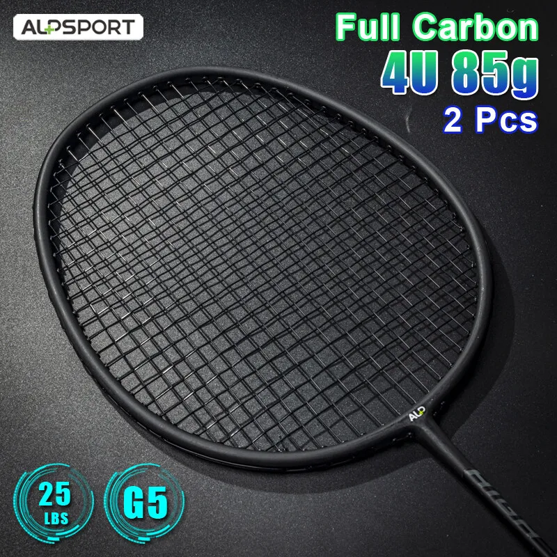 

Alpsport Rr 4U G4 2 pcs/lot Original Super Offensive Max 25 lbs Carbon Fiber+Titanium Badminton Racket (Includes bag and string)