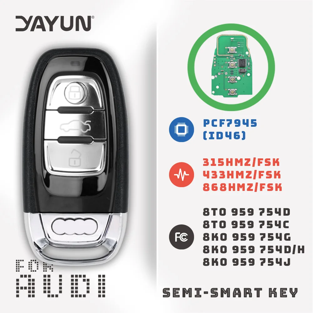 Полуумный ключ YAYUN, безразмерный брелок для Audi Q5 A4L A5 A6 A7 A8 RS4 S4 S5 8K0 8T0 959 754 C/D/H/G/J
Полуумный ключ YAYUN, безразмерный брелок для Audi Q5 A4L A5 A6 A7 A8 RS4 S4 S5 8K0 8T0 959 754 C/D/H/G/J