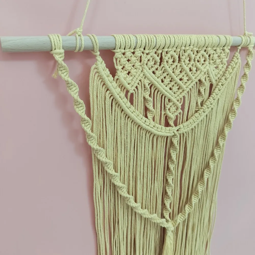 Handwoven Macrame Wall Tapestry - Rustic Wedding & Home Decor 7 Ad0becc491f4945c19b70f3b7b83a7265G
