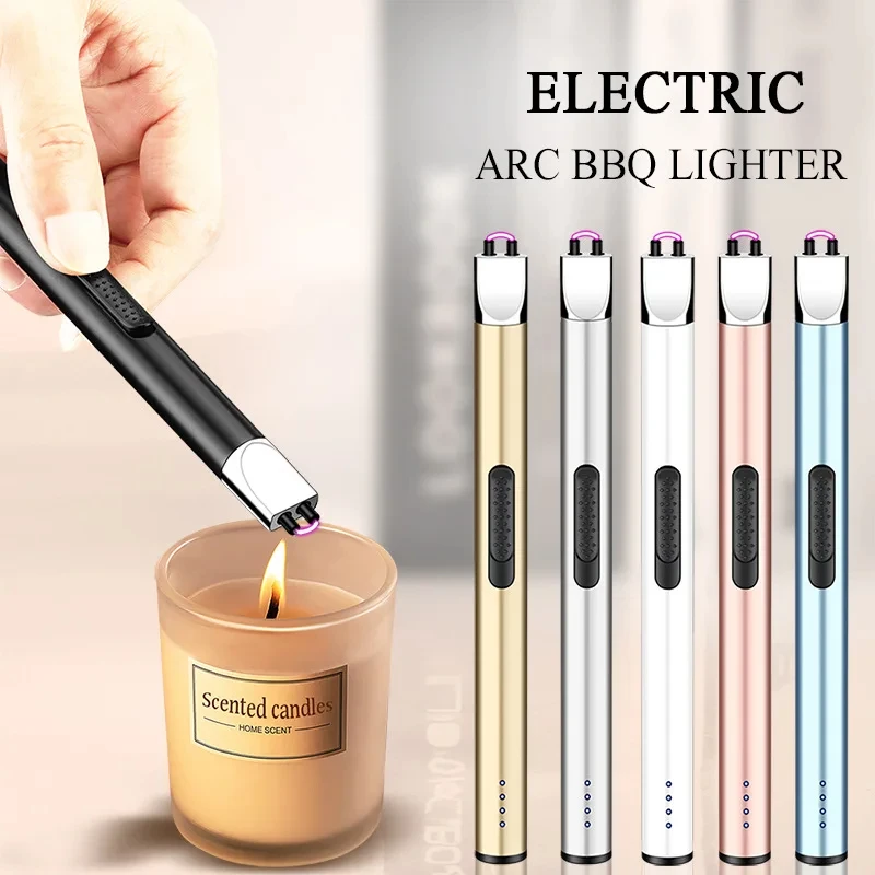 

New USB Rechargeable Windproof Flameless Electronic Pulse Plasma Lighter Is Used For Outdoor Unusual Lighters In Kitchens