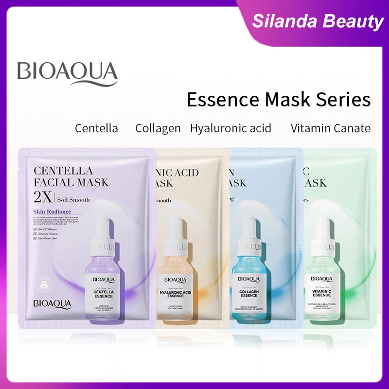 

Silanda Beauty Centella коллаген Гиалуроновая Кислота Витамин C эссенция маски для лица увлажняющая масляная контроль сужение пор 5 шт./лот